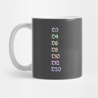 Pastel Hit Dice Mug